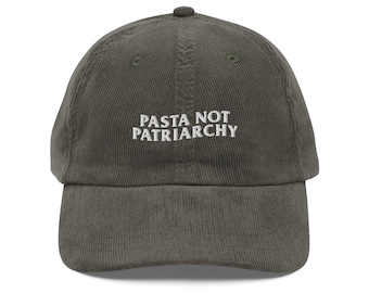 Pasta geen patriarchaat minimalistisch cadeau schattige pet geborduurd vintage corduroy pet smash vernietigen patriarchaat feministische feminisme beste vriend cadeau