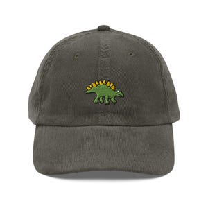 Stegosaurus Dino Vintage corduroy cap Embroidered Dinosaur Dad Cap Jurassic Dinosaur Lover Gift Triceratops Dino T-Rex Brachiosaurus gifts