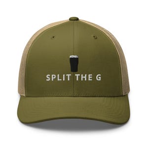 SPLIT THE G embroidery Trucker Cap Guinness Pint cap beer lover hat Ireland Hat funny drunkard dad gift beer pint hat wine lover gift him