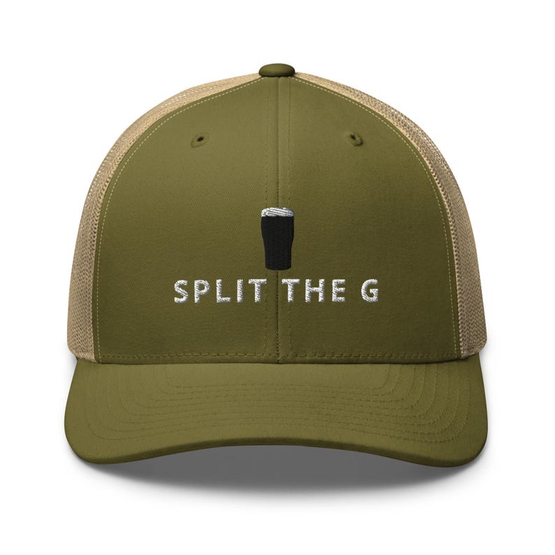 SPLIT THE G embroidery Trucker Cap Guinness Pint cap beer lover hat Ireland Hat funny drunkard dad gift beer pint hat wine lover gift him