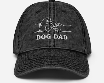 Dog Lover gift Dog Dad Embroidered Vintage Cotton Twill Cap Unconditional Love Dog Dad cap Men's dog hat Custom Dog Baseball Cap Dog Mom Hat