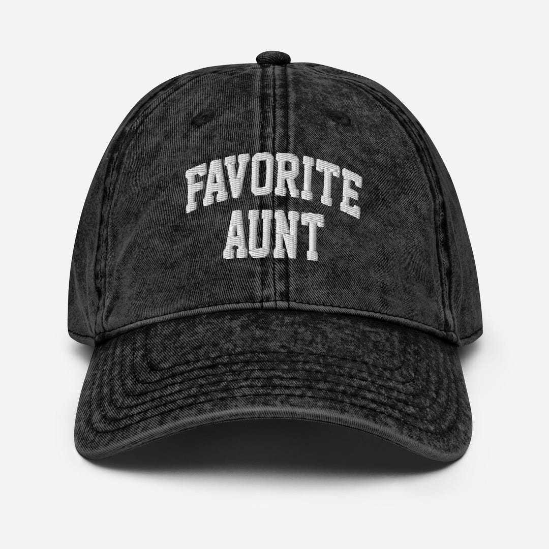 Favorite Aunt Hat Favorite Family Member Gift Embroidery Vintage Cotton ...