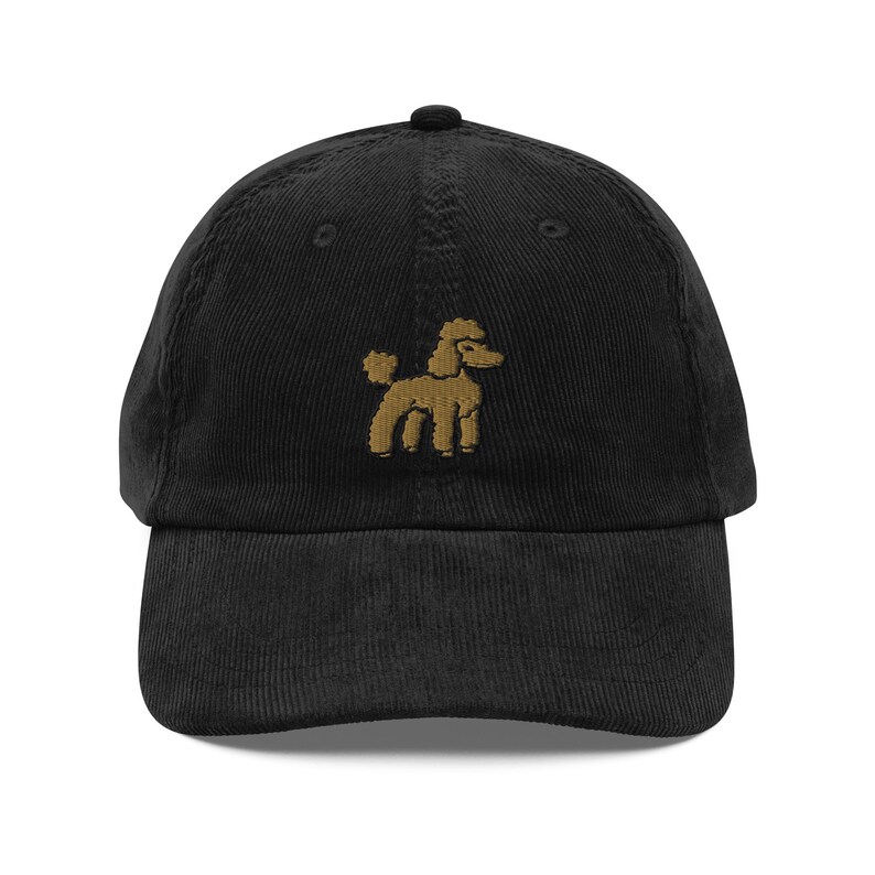 Poodle gifts embroidery Vintage corduroy cap Dog Party gift Charming Poodle Pom Poms poodle owner gift poodle hat Golden poodle lover Doodle