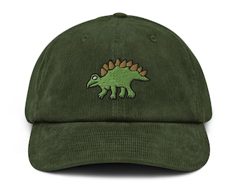 stegosaurus Dinosaur embroidered Corduroy hat Dinosaur Lover gifts Geometric Stegosaurus Dinosaur Shirt
