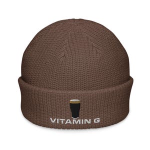 Vitamin G Guinness Pint Hat embroidery Fisherman beanie hat Ireland Guinness toucan funny drunkard dad gift beer pint hat wine lover cap