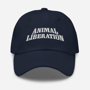 動物解放 ビーガン ユニセックス 刺繍 帽子 野球帽 動物解放 動物の権利 正義 動物への慈悲 動物愛好家への贈り物 動物を救う