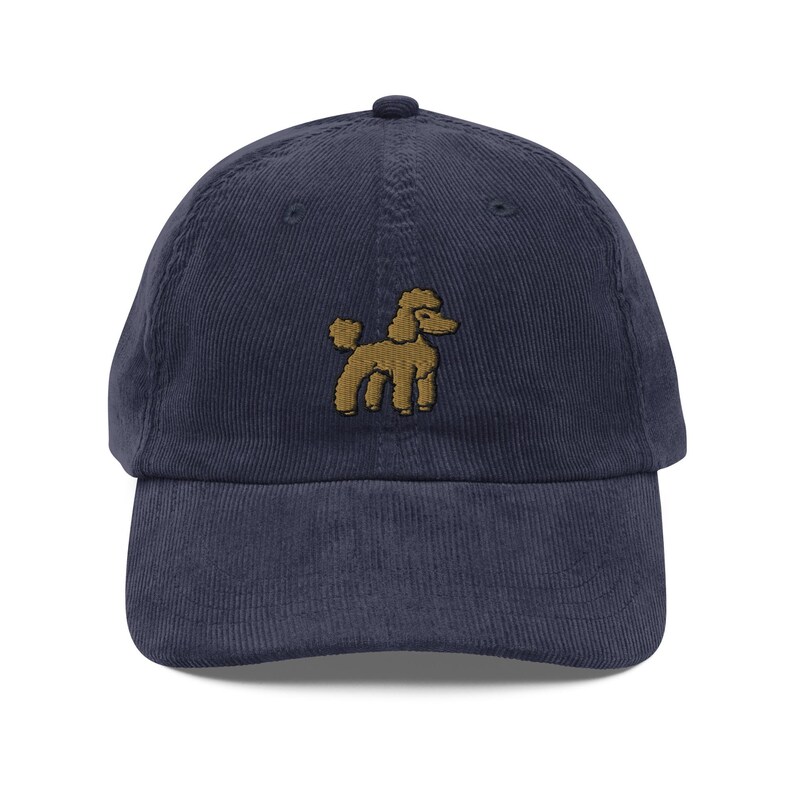 Poodle gifts embroidery Vintage corduroy cap Dog Party gift Charming Poodle Pom Poms poodle owner gift poodle hat Golden poodle lover Doodle