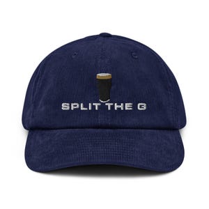 Split the G Guinness Pint Hat embroidery Vintage corduroy hat Irish Guinness wine night party hat drunkard gift beer pint wine lover hat