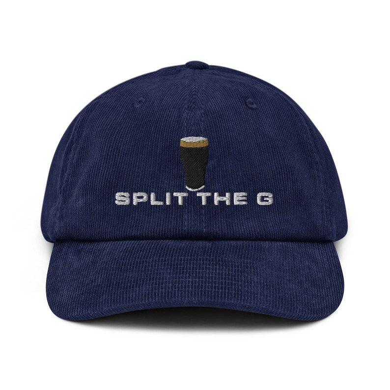 Split the G Guinness Pint Hat embroidery Vintage corduroy hat Irish Guinness wine night party hat drunkard gift beer pint wine lover hat