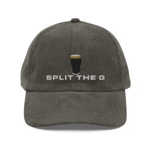 SPLIT THE G embroidery Vintage corduroy cap Guinness Pint cap beer lover hat Ireland Hat funny drunkard dad gift beer pint hat wine lover
