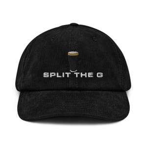 Split the G Guinness Pint Hat embroidery Vintage corduroy hat Irish Guinness wine night party hat drunkard gift beer pint wine lover hat