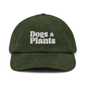 Honden- en plantenshirt voor hondenliefhebber en Crazy Plant Lady borduurwerk corduroy hoed hond moeder plant mama cadeau idee voor kamerplantliefhebber pet
