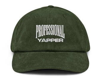 Camisa Yapper profesional bordada, la más vendida, sombrero de pana vintage, divertida camiseta Meme, sudadera con capucha, regalo para ella, regalo para él