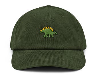 恐竜の骨格刺繍入りキャップ、T-Rexブロントサウルスの帽子、恐竜の
