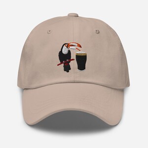 Guinness Toucan print Trucker Hats Beer Cap Coaster Birthday Gift For Dad hat Man Cave gift Fathers Day Gift beer pint wine lover Irish gift