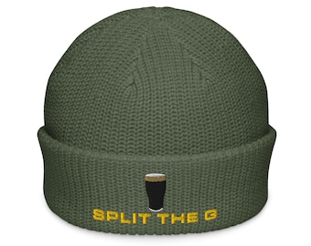 Split the G Guinness Pint Hat borduurwerk visser beanie pet Irish Guinness Toucan wijnavond feesthoed cadeau bier pint hoed wijnliefhebber hoed