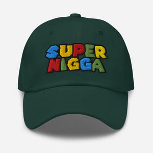 Gamer gifts Super Nigga Funny Video Game Gaming hat embroidered Baseball cap Gag Gifts for Him Her