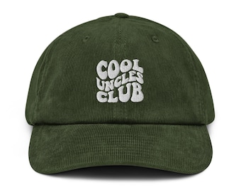 Cool Uncles Club hat gift Uncle Shirt embroidery Corduroy hat Cap Pregnancy Announcement for Uncle for New Uncle Christmas Gift for Uncle