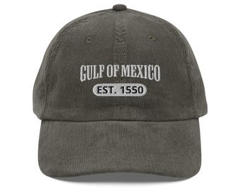 Cappello retrò del Golfo del Messico Cappello Deport Elon Ricamo Berretto in velluto a coste vintage Cappello Trump F sottile L'odio non ha mai reso grande l'America Golfo del Messico