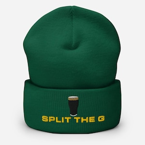Split the G Guinness Pint Hat embroidery Cuffed Beanie hat Ireland Guinness toucan funny drunkard dad gift beer pint hat wine lover cap gift