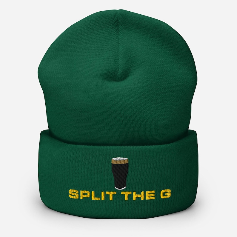 Split the G Guinness Pint Hat embroidery Cuffed Beanie hat Ireland Guinness toucan funny drunkard dad gift beer pint hat wine lover cap gift