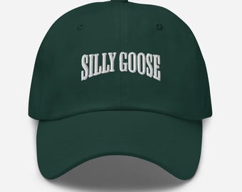 Gorra de béisbol bordada con gorro de ganso tonto Gorra de ganso demasiado tonta Gorra para acampar para amantes de los animales al aire libre Gorra divertida para mamá y papá con vida silvestre gif