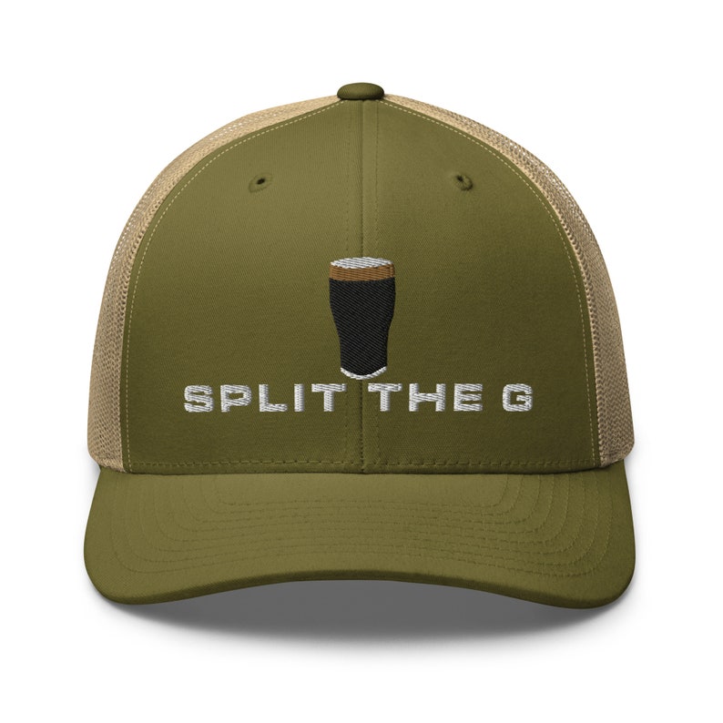 Split the G embroidery Trucker Cap irish wine lover gifts