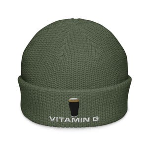 Vitamin G Guinness Pint Hat embroidery Fisherman beanie hat Ireland Guinness toucan funny drunkard dad gift beer pint hat wine lover cap
