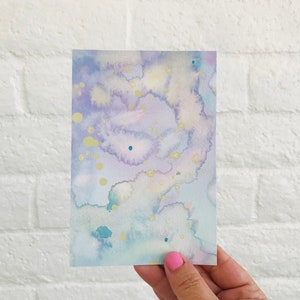 Original Fairytale Watercolor Painting – “Curtain Princess”, 4x6, Childhood Nostalgia, Dreamy Storybook Art, Arches Paper