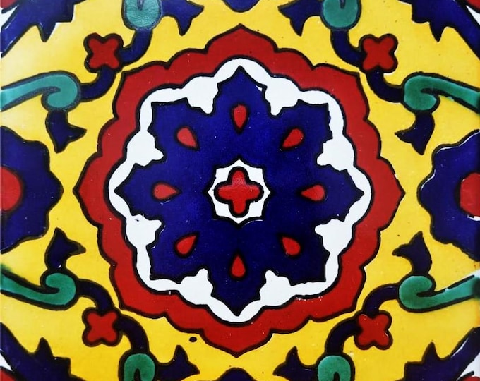 40 Tiles 6x6 inch Mexican tile ceramic handmade Talavera Spanish influence Art G#017