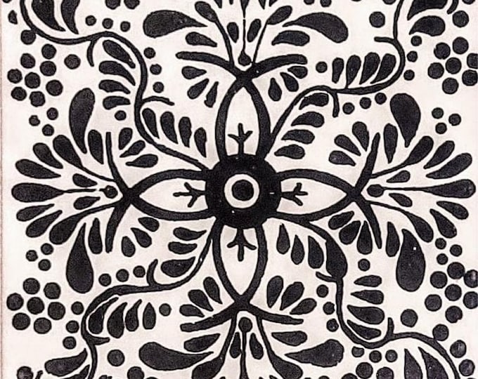 40 Tiles 6x6 inch Mexican tile ceramic handmade Talavera Spanish influence Art G#012