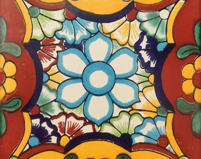 40 Tiles 6x6 inch Mexican tile ceramic handmade Talavera Spanish influence Art G#013