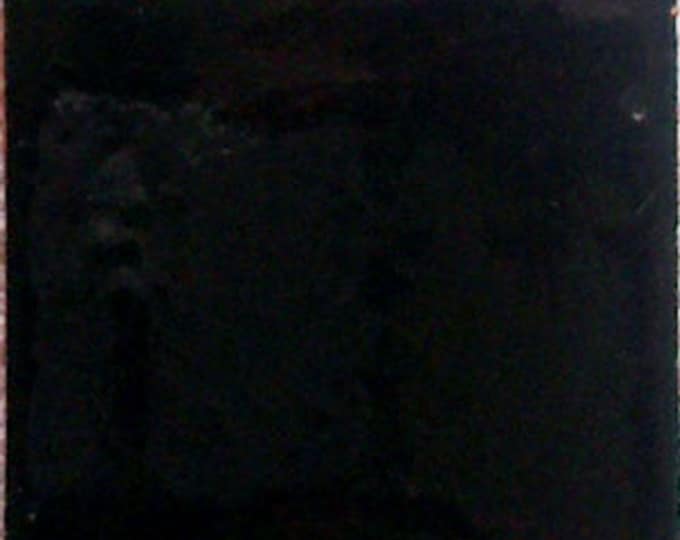 S#016 Black) Authentic Mexican Talavera tiles. Handmade and hand-painted 4x4 inches tile.