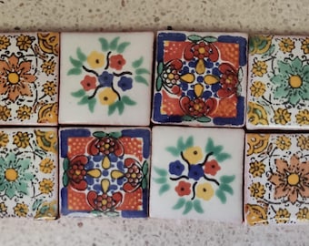 One inch tiles Unique Pieces !!! Sale  80 tiles 1 inch 20 each, same designs like the one in the photo "Not perfect". Set A
