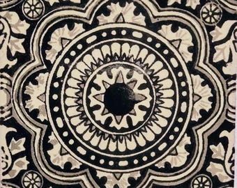 C#126) Mexican 4x4 inch tiles ceramic handmade Talavera mosaic art Spanish influence