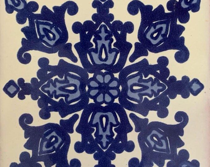 C#104) Mexican 4x4 inch tiles ceramic handmade Talavera mosaic art Spanish influence