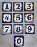 House Number 4x4 Hand Made Tile. Get as many digits you need !!!!