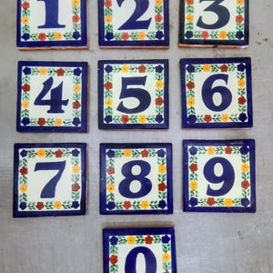 House Number 4x4 Hand Made Tile. Get as many digits you need !!!!