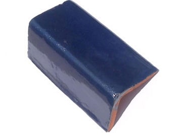 S#006 Cobalt Blue )) One Mexican V-Cap Trim Molding Tiles Mexico tile, Get as many you need !!