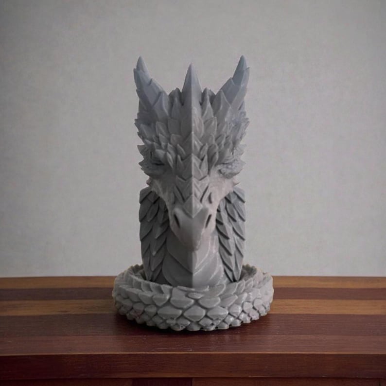 Sharp Ridges Head Dragon Head Silicone Mold for Resin and Concrete, 3D Mythical Creature ...
