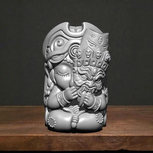 3D Oriental Deity Silicone Mold, Zen Buddha Face Mask Sculpture Mold, Detailed Asian Art Casting for Candle, Soap, Resin, Gypsum DIY Decor