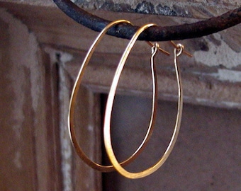 Gold Filled Earrings Hoop Earrings Gold Earrings Oval Hoops.Silver Hoops.Oval Hoops.Gold Filled Earrings.Sterling Silver Hoop Earrings.Hoops