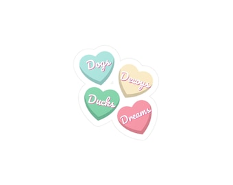 Dogs, Ducks, Decoys, Dreams - Heart Decal