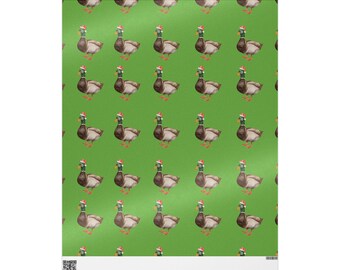 Santa Duck Themed Wrapping Paper