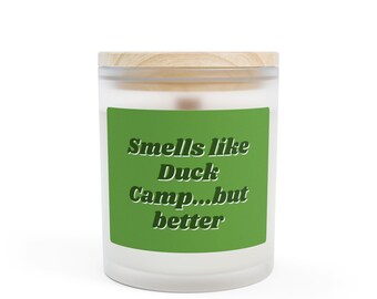 Smells Like Duck Camp...but Better Frosted Glass Candle, 11oz