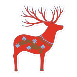Niedlicher Rentier-Aufkleber, Waldtier-Vinylaufkleber, Weihnachtsaufkleber