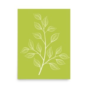 Leaf Print Modern Wall Art, Botanical Print Home Decor, Botanical Art Wall Decor, Woodland Nursery Decor
