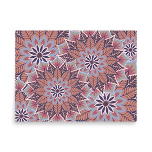 Rose Gold Mandala Art Print, Geometric Boho Dorm Room Decor, Abstract Poster