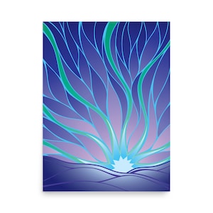 Psychedelic Poster, Boho Dorm Decor, Free Spirit Wall Art, Abstract Art Print
