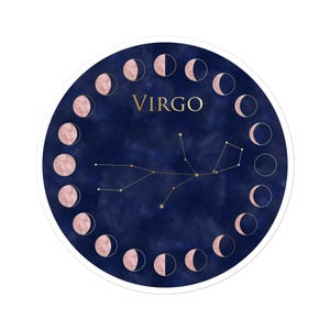 Astrological Virgo Vinyl Decals, Zodiac Stickers, Horoscope Decor, Astrology Gifts, Celestial Art